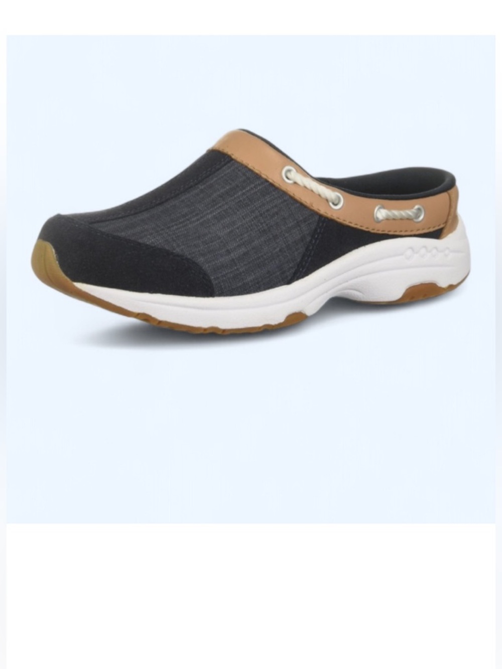 Easy Spirit Women's Black and Tan Slip-On Sneakers